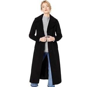 DKNY stunning knee length black trench